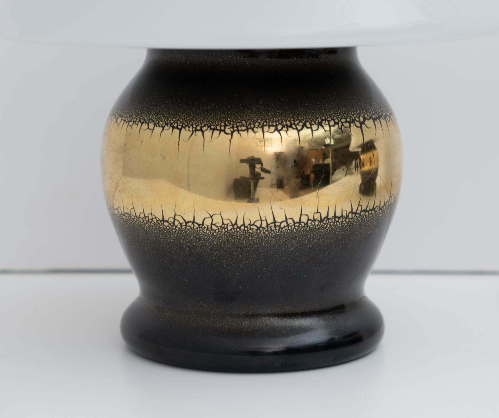 Mid Century Modern Italian Murano Glass Mushroom Table Lamps, 1970s, Pair photo vinterior