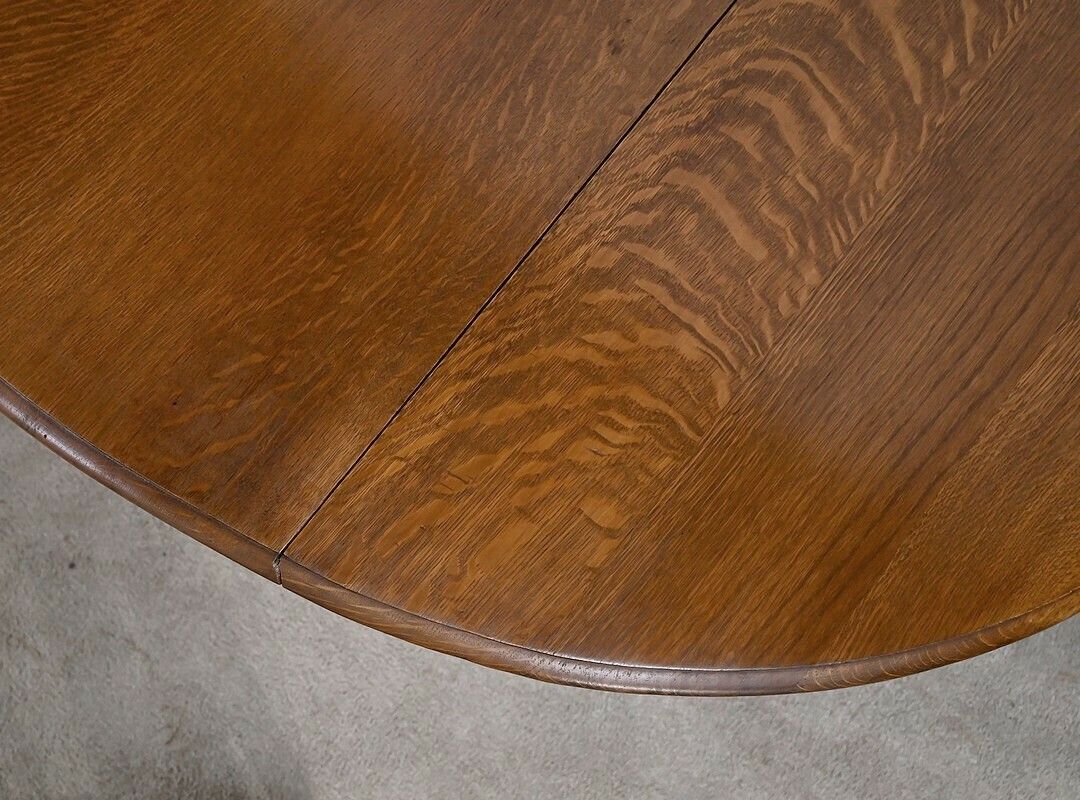 Gatelag Table In Solid Oak, England – 1920 photo vintage