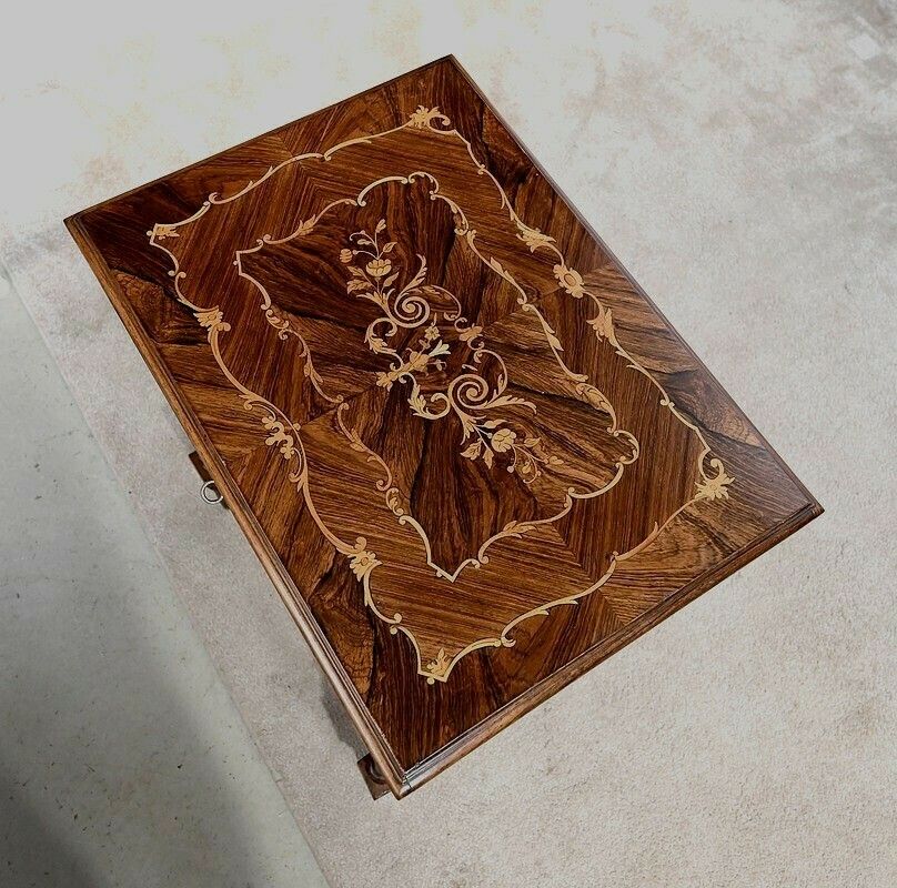 Small Marquetry Table, Louis XVI Style, 19th Century photo 1977.6
