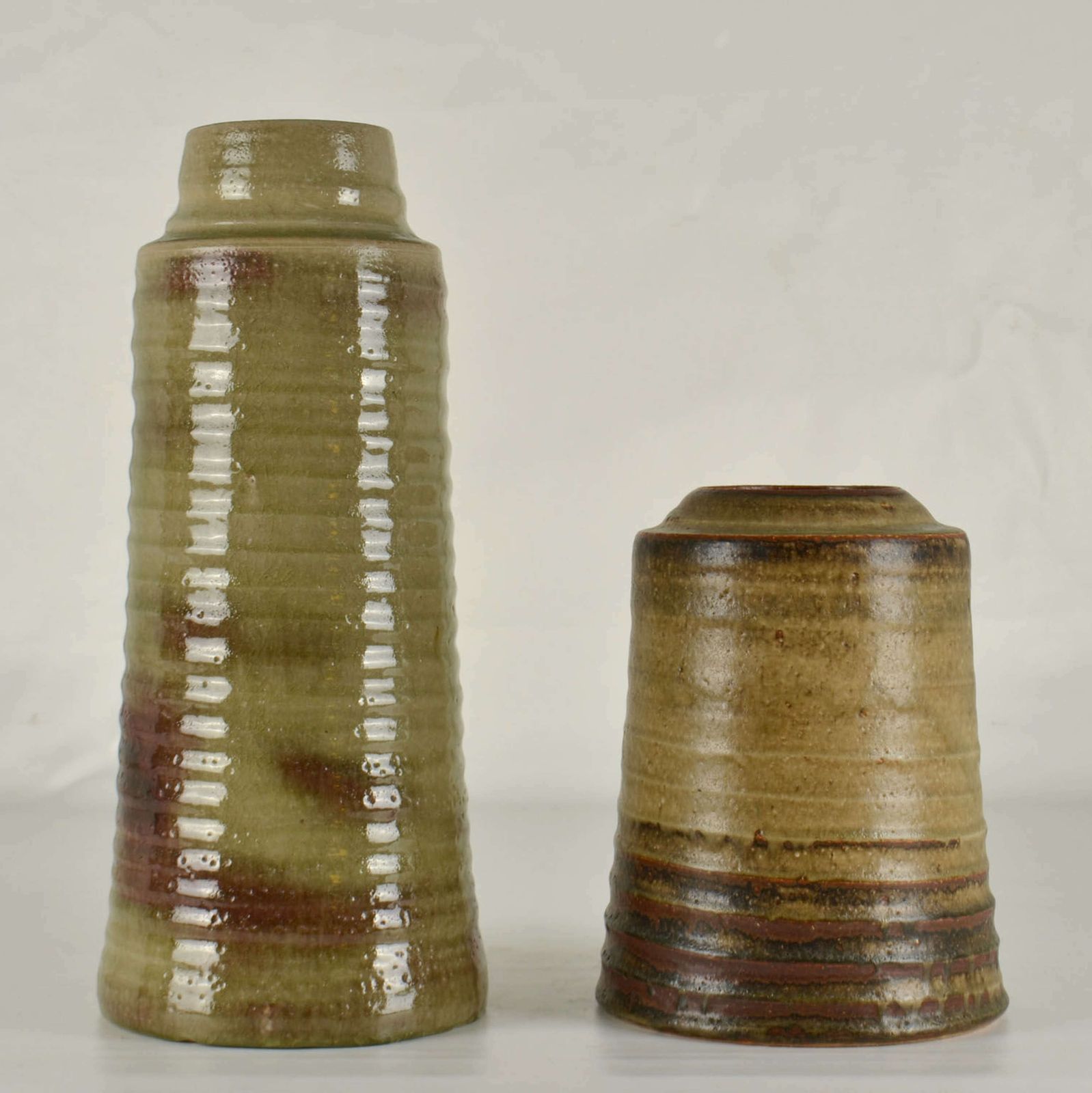 Tall Mid Century Ceramic Studio Vases In Earth Tones By Mobach photo furniture