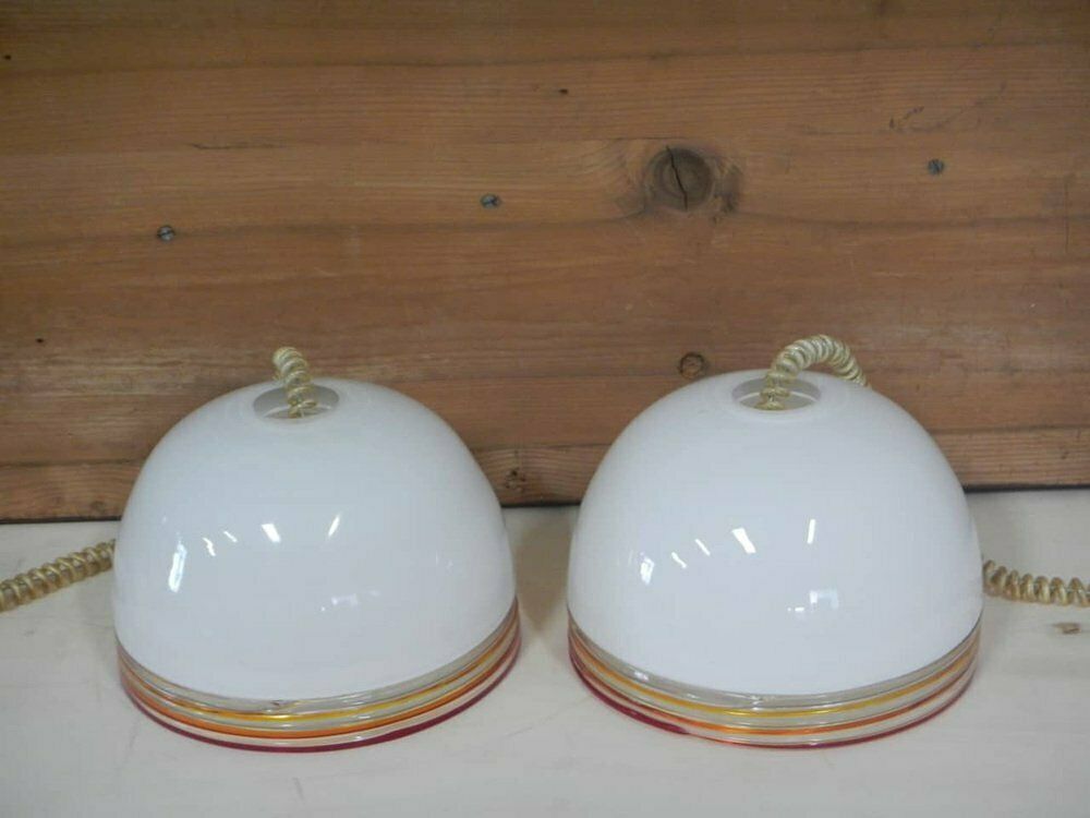 Leukos Semi Trans Chandeliers By Leucos, 1970s, Set Of 2