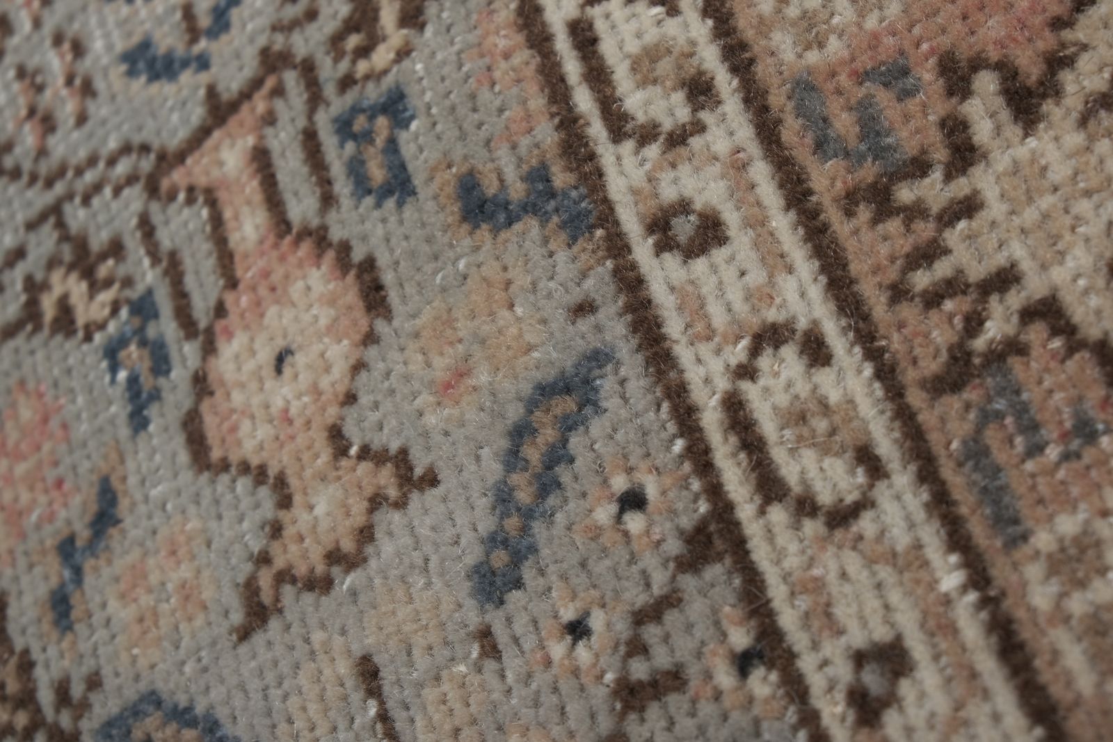 Mid 20th Century Vintage Turkish Long Runner   Floral Stair Carpet 2'7" X 24'7" photo vinterior