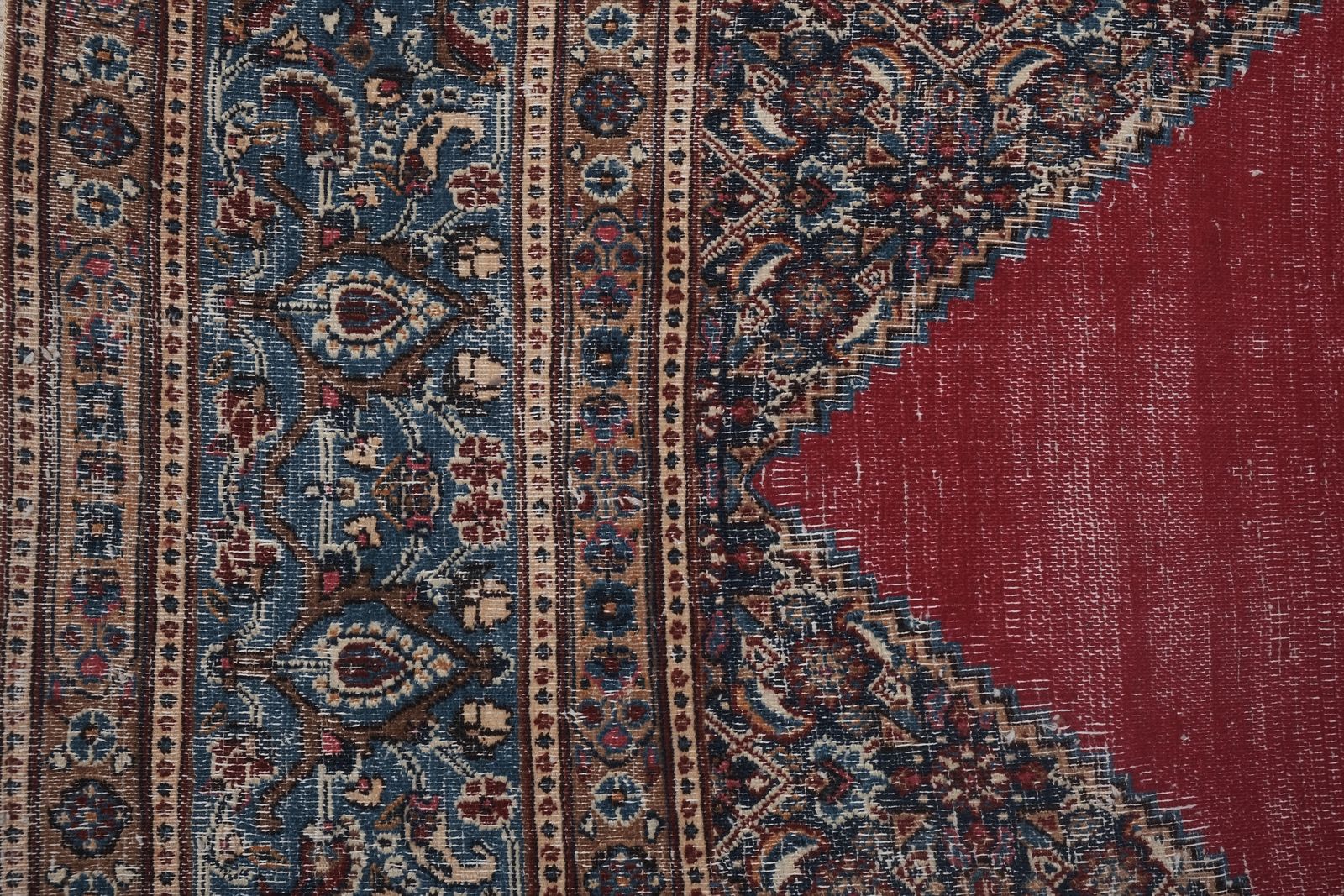 1960s Vintage Mid Century Hand Knotted Red Anatolian Rug 7'1'' X 10'7'' photo vintage