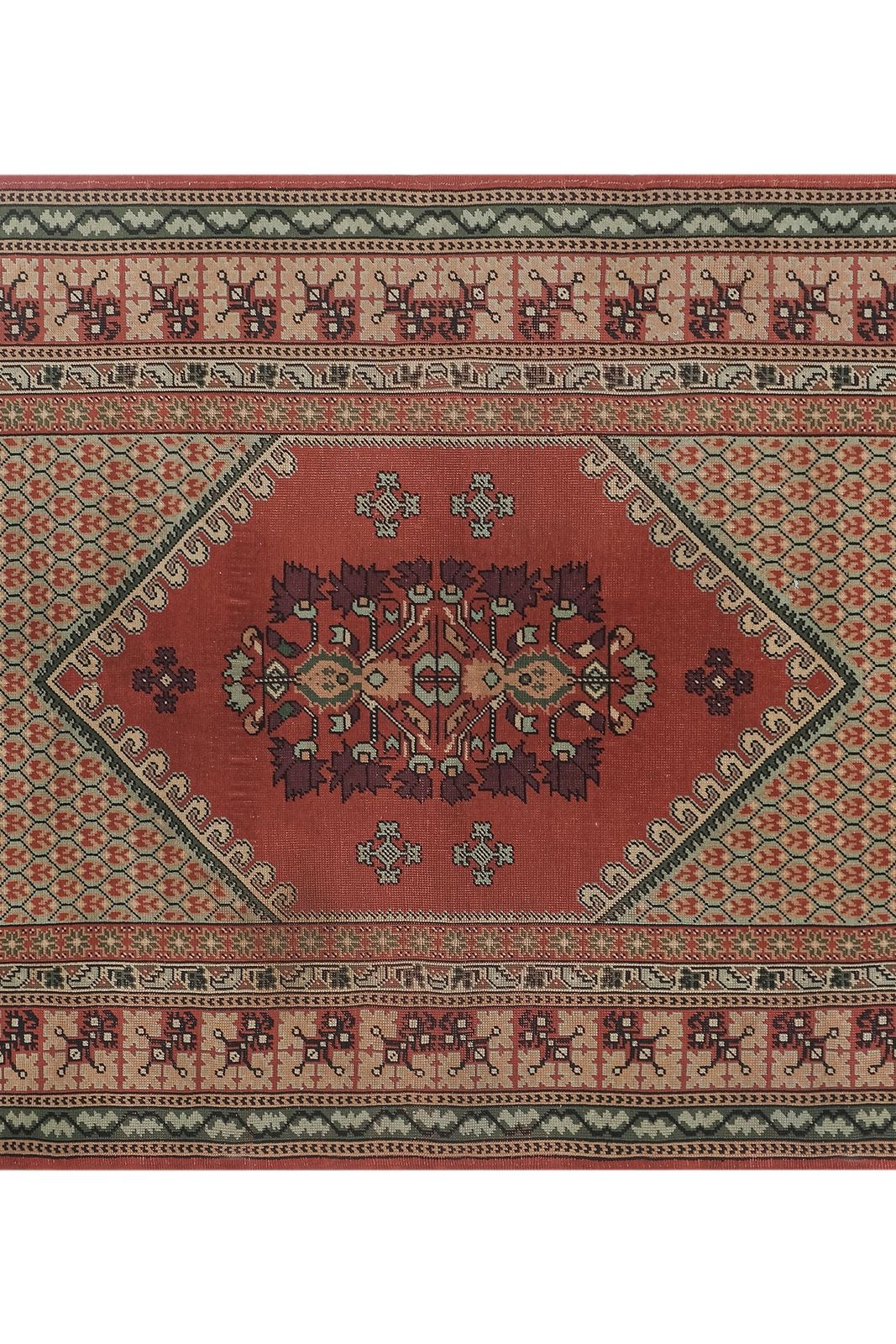 photo furniture 1960s Handknotted Moroccan Red Pile Rug 6'2'' X 9'2''
