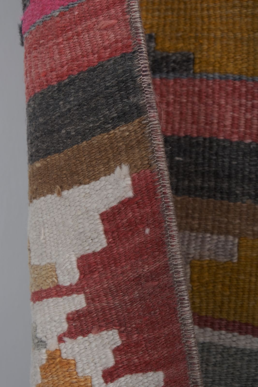 1960s Vintage Faded Turkish Kilim Runner   Stair Rug photo buy