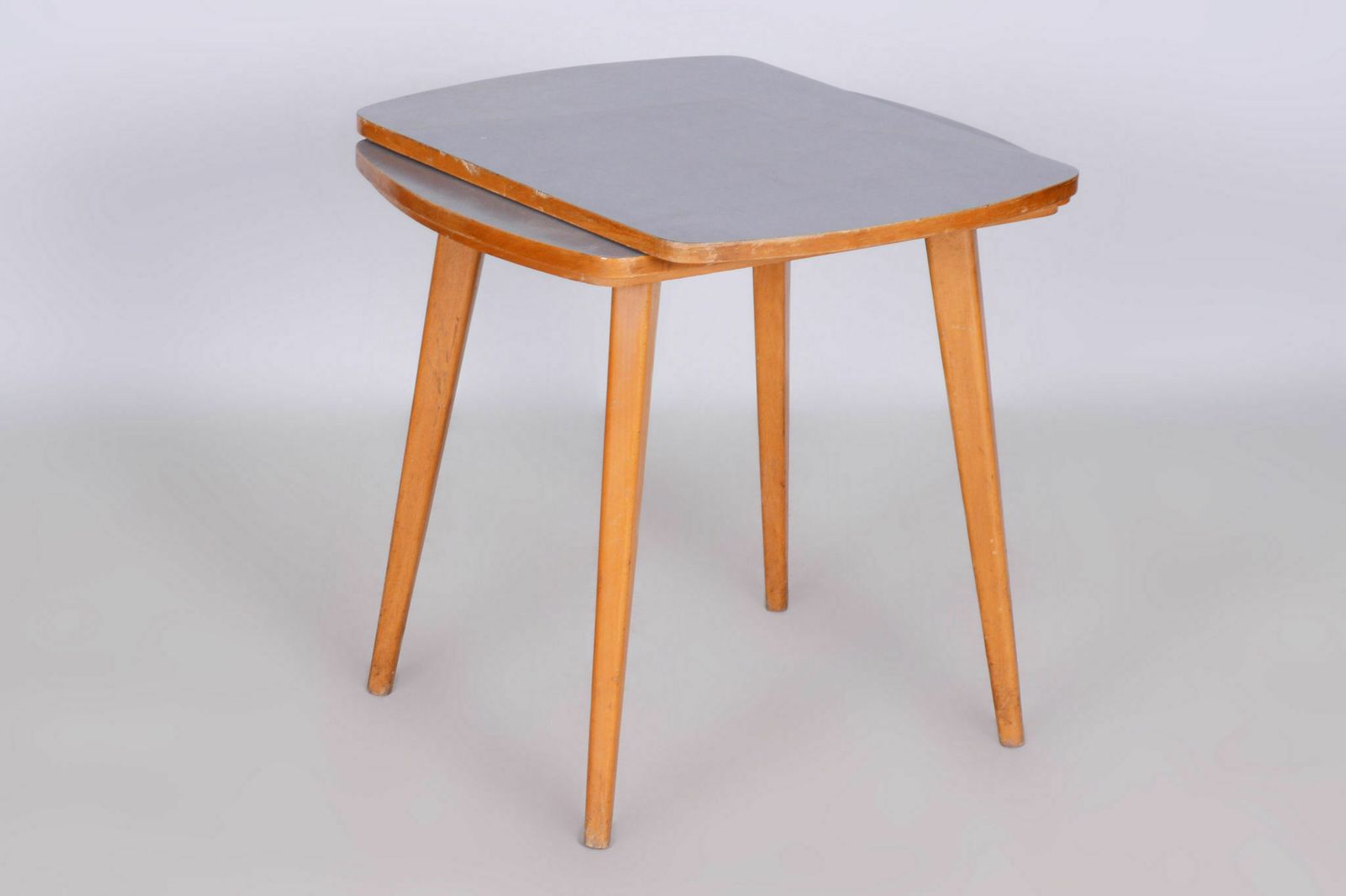 Restored Midcentury Coffee Table, Beech, Umakart, Revived Polish, Czechia, 1950s photo for sale