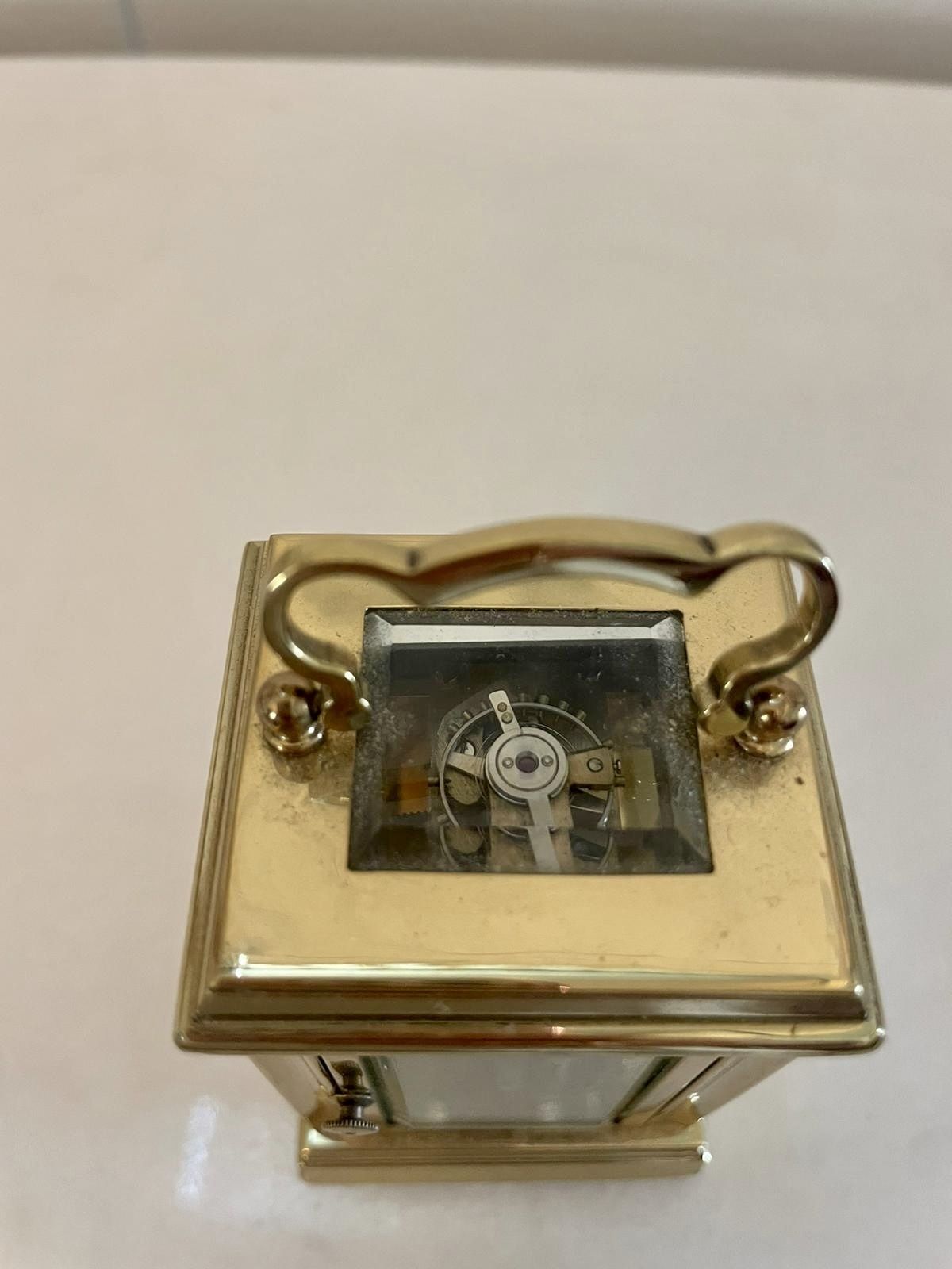 photo furniture Antique French Quality Brass Miniature Carriage Clock