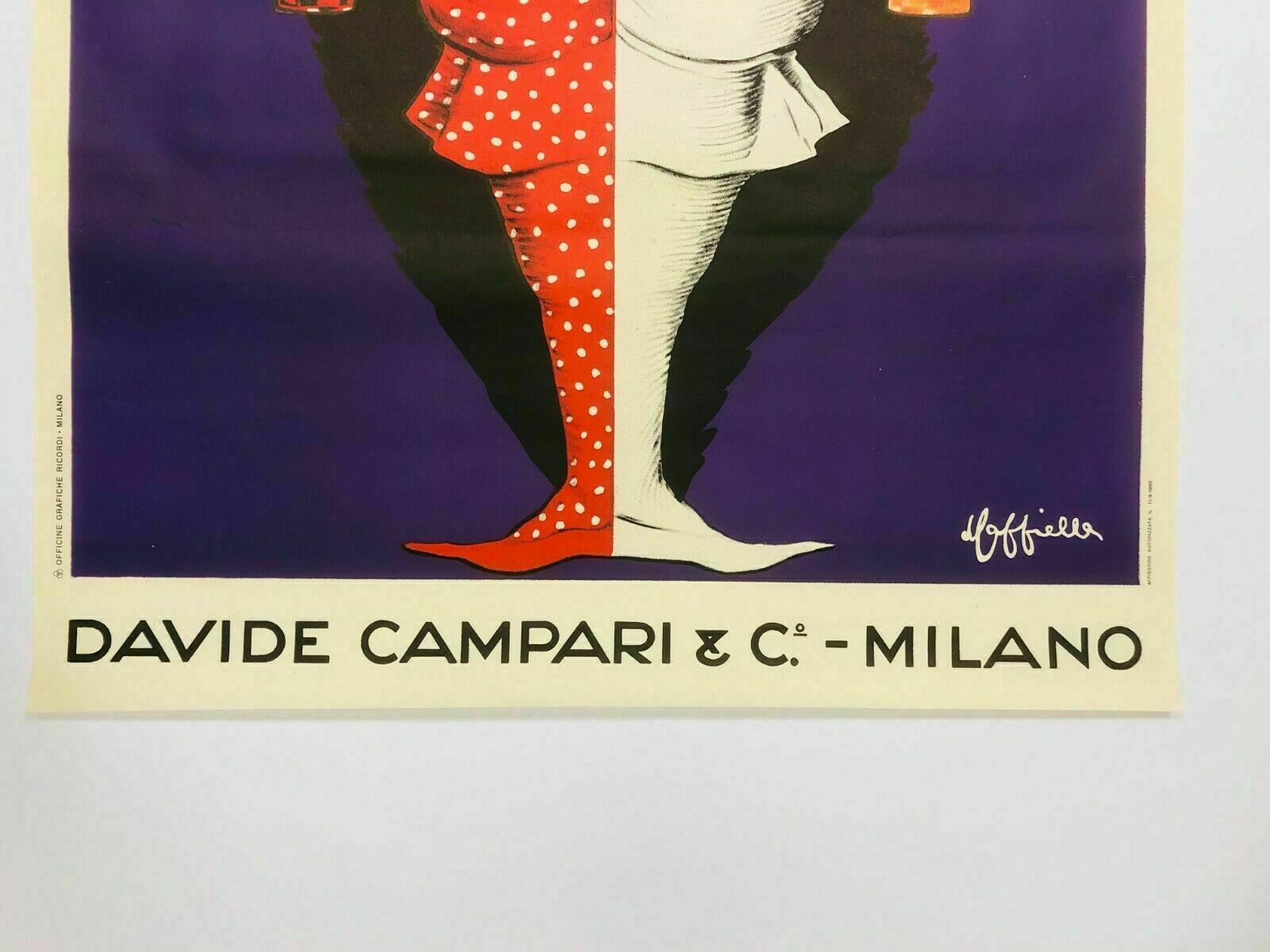 Art Leonetto Cappiello, 1950   Campari   Original Lithographic Vintage Affiche   Cm 140 X 100   In 55,1 X 39,4 photo