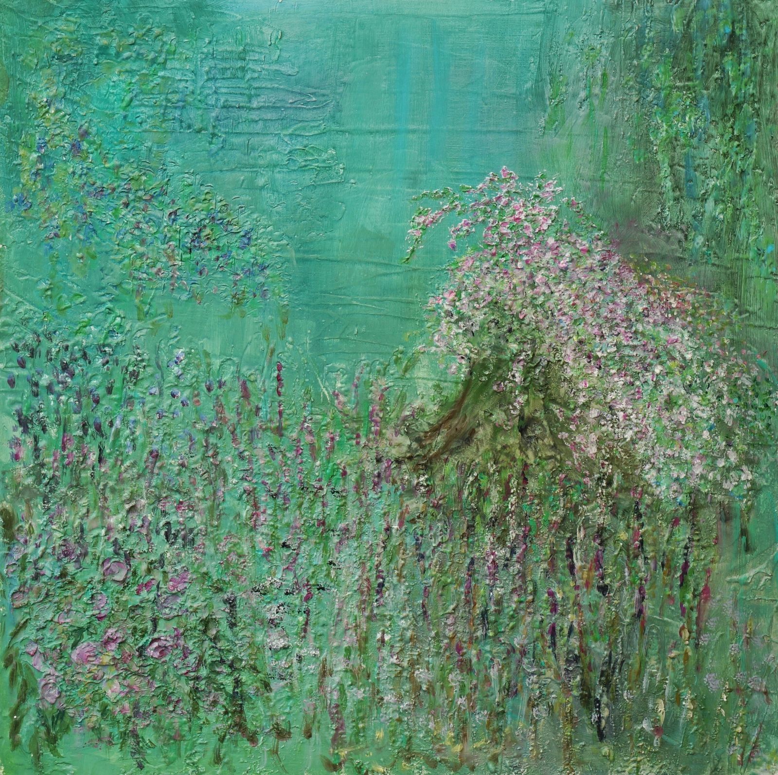 Midsummer Night. Contemporary Impressionist Landscape Painting By Carolyn Miller