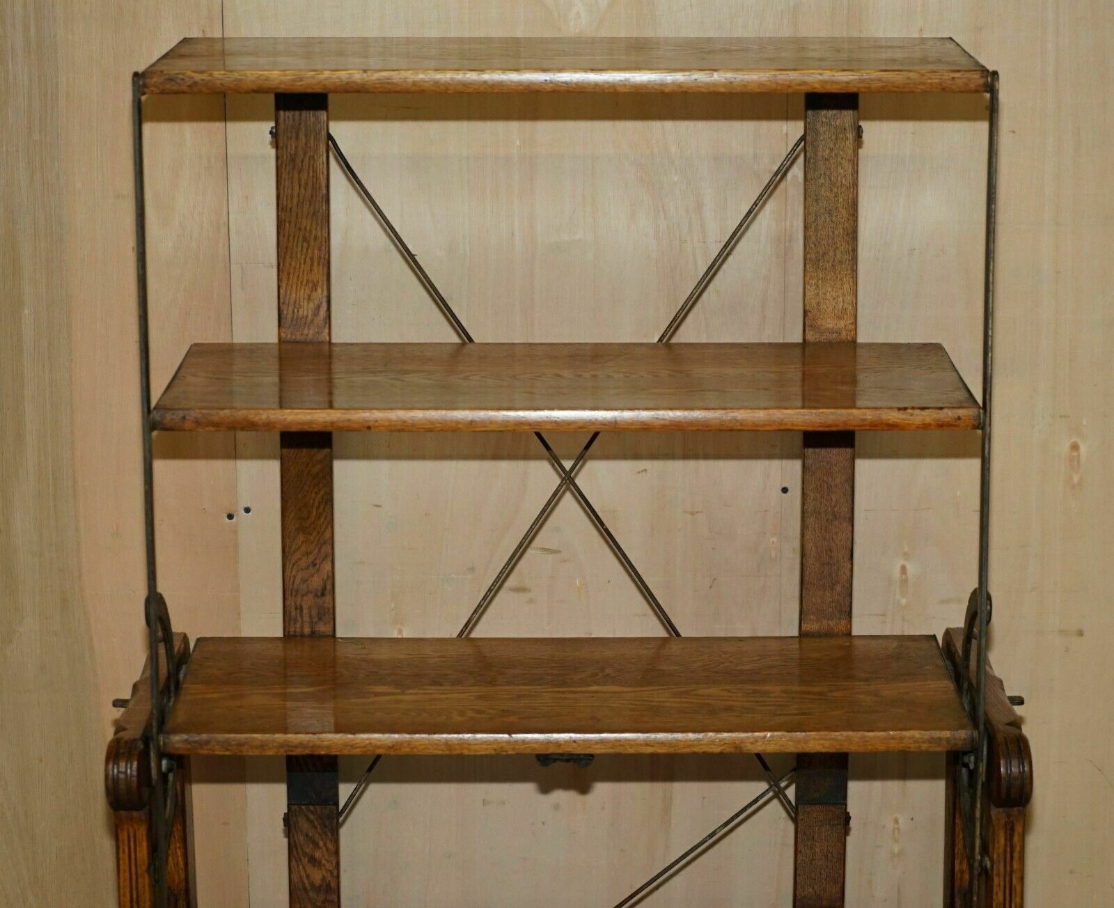 photo vinterior Fully Restored Circa 1910 Boeckh Brothers Metamorphic Bakers Table Bookcase