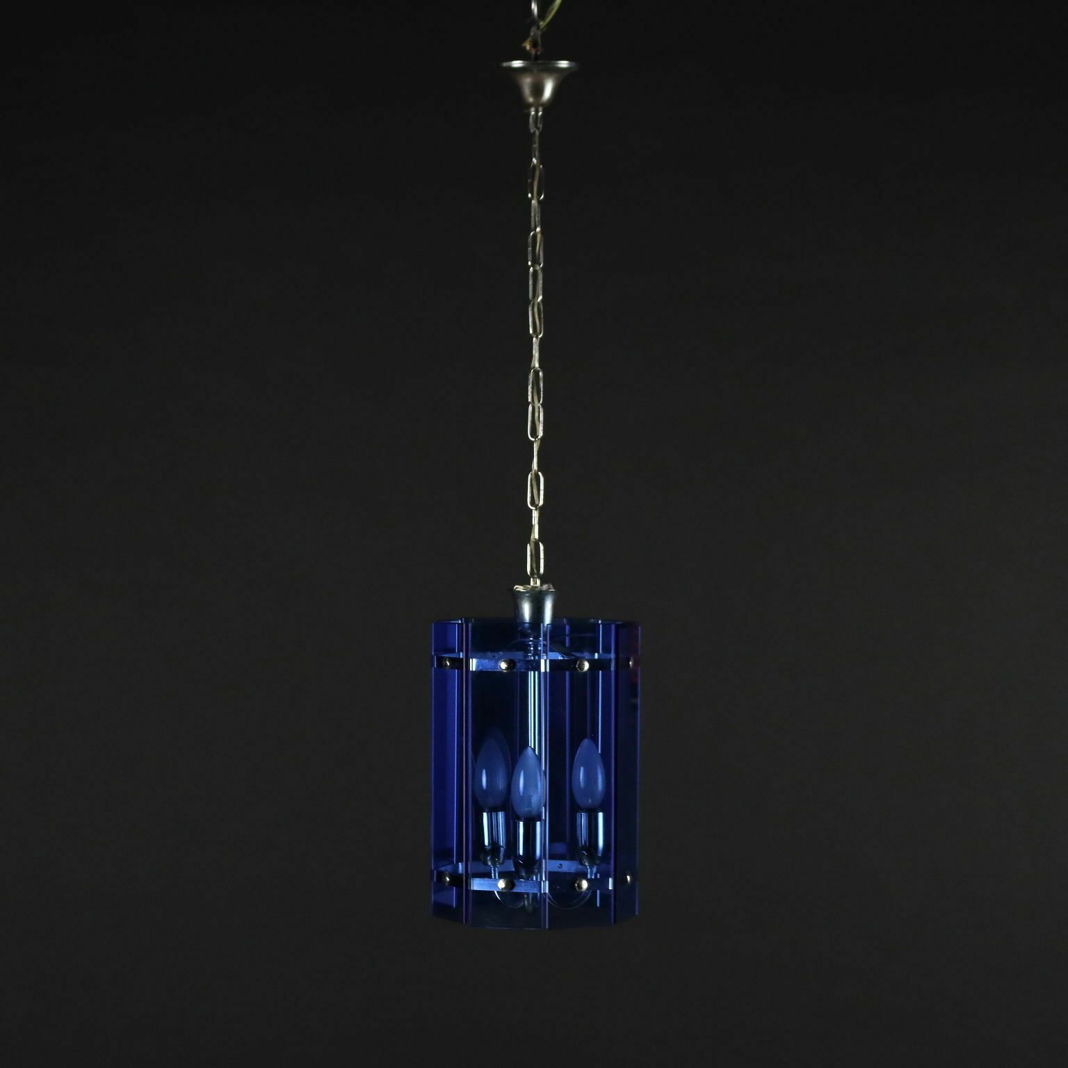 Vintage Ceiling Lamp Metal Glass Italy 1960s photo furniture