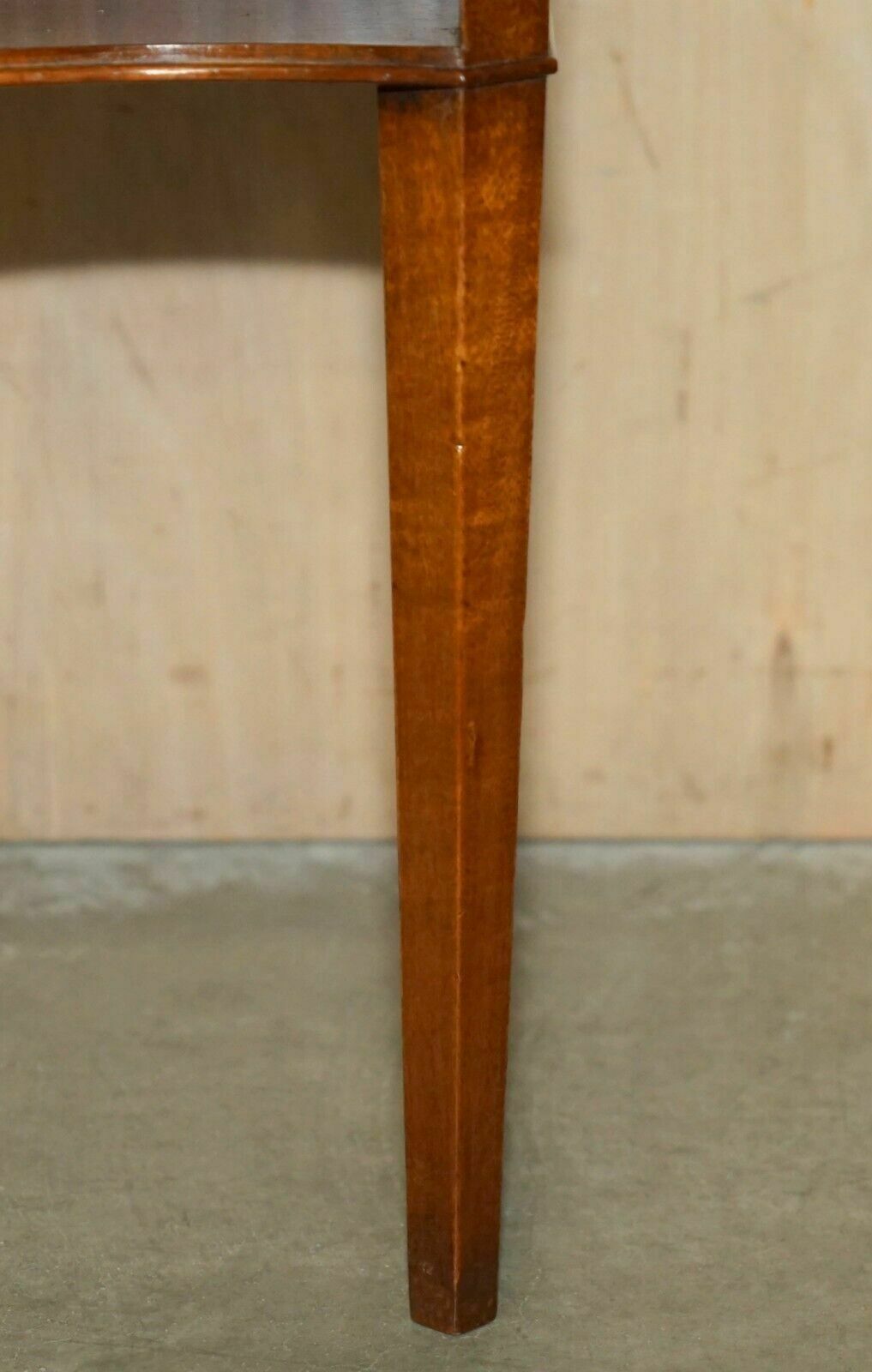 2350.0 Pair Of Antique Restored Serpentine Fronted Flamed Mahogany Side End Lamp Tables photo