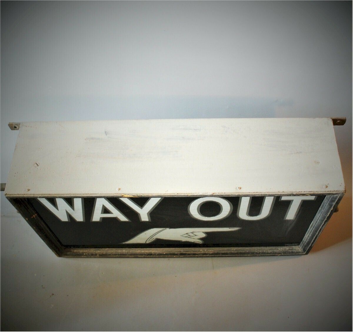 Early 20th Century Illuminated Way Out Sign By Franco W1 photo 1600.0