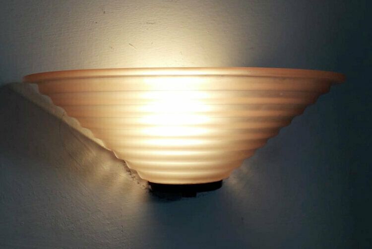 Pair Of Pink Sconces By Mazzega photo Lighting