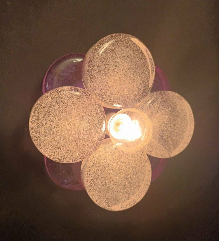 Pair Of Amethyst And Clear Sconces By Poliarte photo 1893.2576