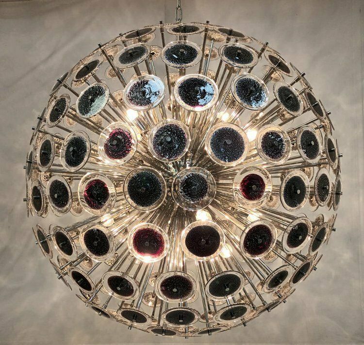 Black With Silver Disco Sputnik Chandelier photo buy