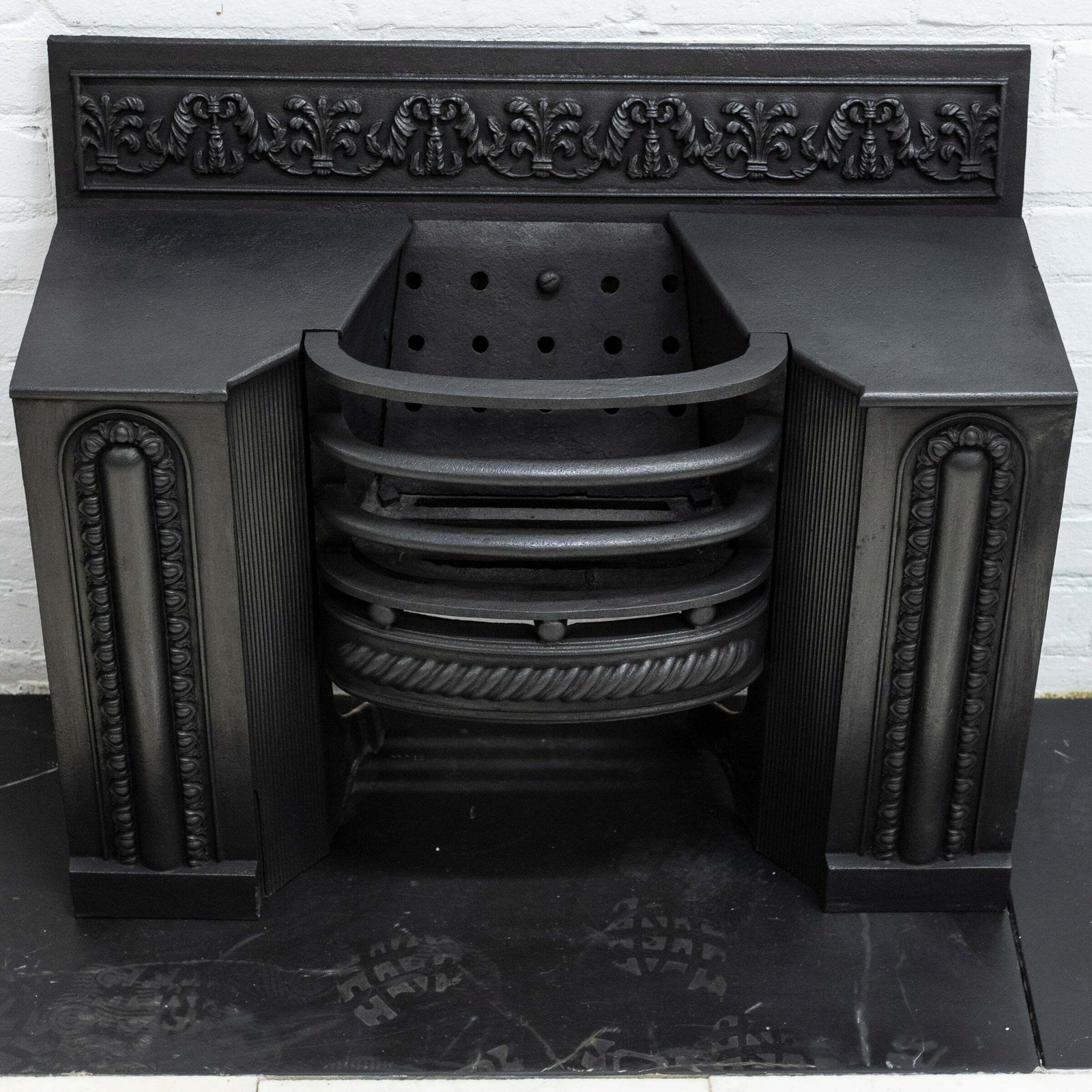 Antique Georgian Cast Iron Hob Grate photo vintage