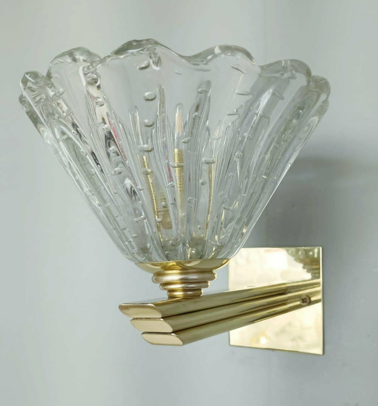 Pair Of Bollicine Cups Sconces By Barovier E Toso, 2 Pairs Available photo Lighting