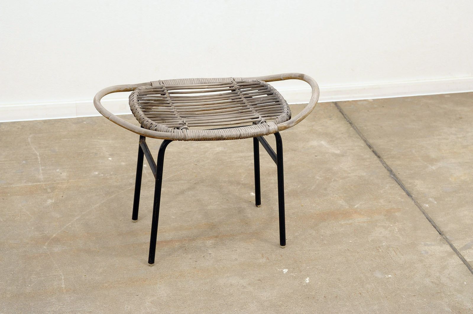Mid Century Rattan Stool By Alan Fuchs, Uluv, 1960´S, Czechoslovakia photo furniture