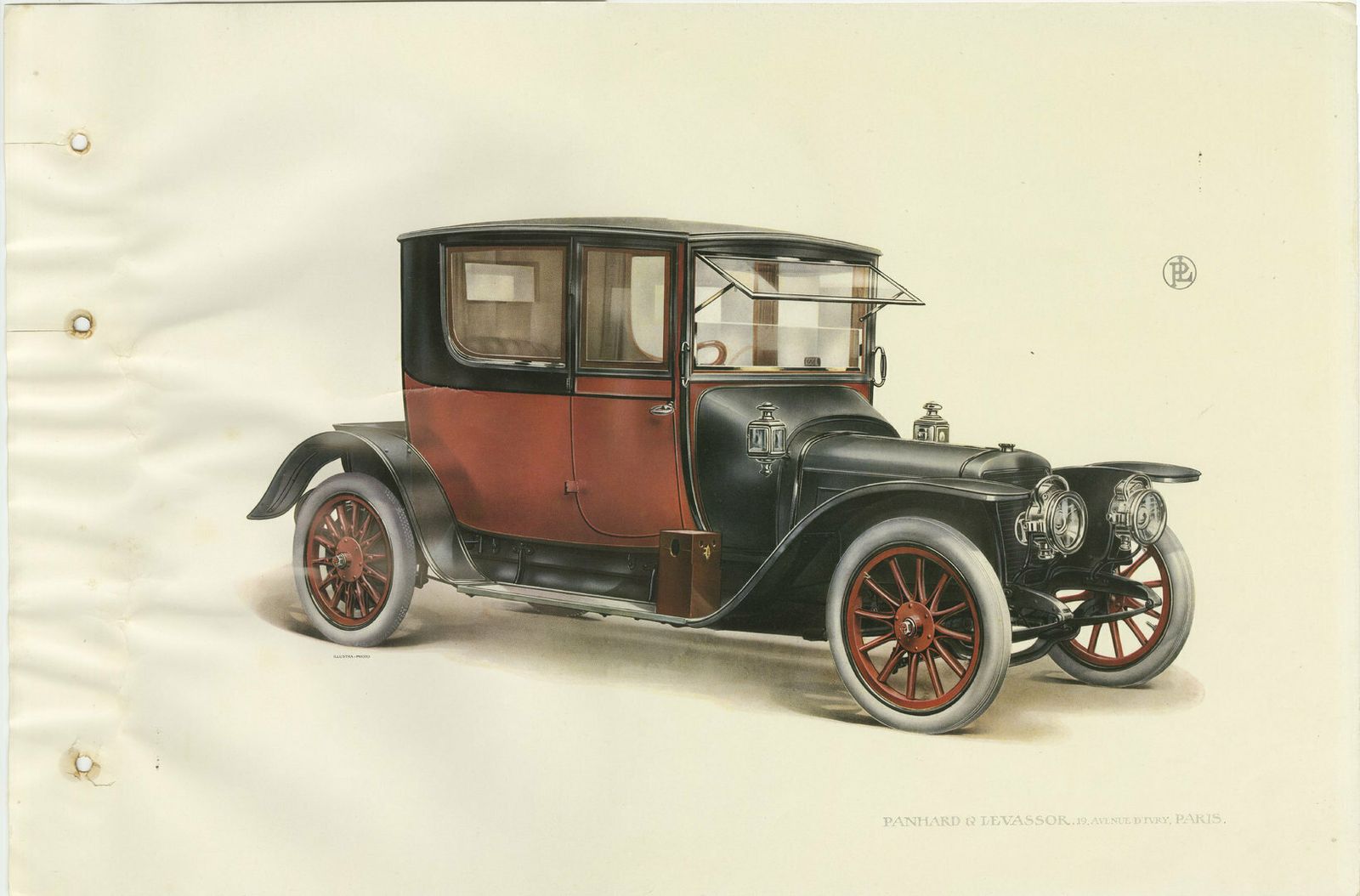 Antique Print Of The Panhard Et Levassor Coupe 4pl Conduite Car