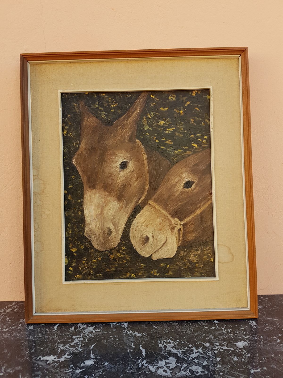 Portrait Of Horses Oil On Canvas photo vinterior