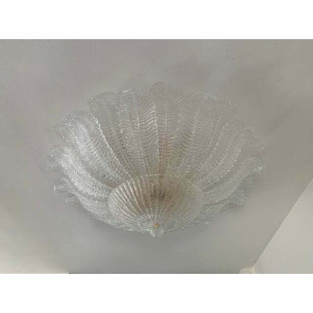 Italian Impressive Murano Glass Sputnik Chandelier Flush Mount, Lot Of 2 Or A Pair Of Chandeliers photo furniture