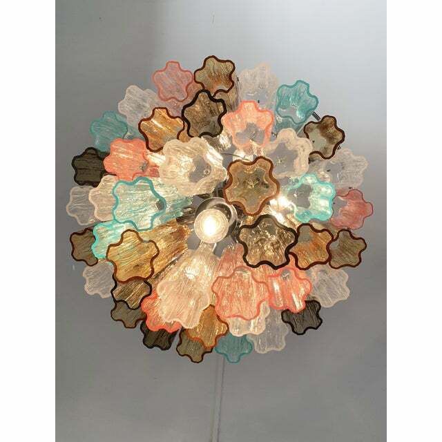 Contemporary Multicolor Tronchi Murano Glass Chandelier ,  Lot Of 2 Or A Pair Of Chandeliers photo buy