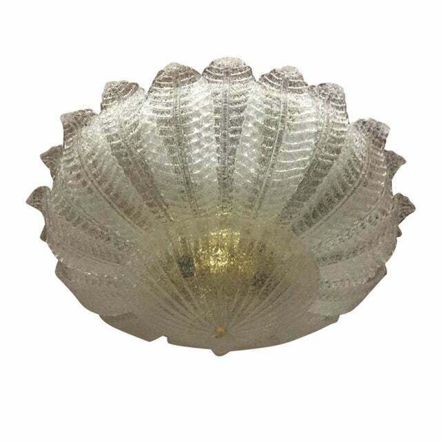 16864.0 Murano Glass Sputnik Chandelier Flush Mount, Mazzega Style , Lot Of 2 Or A Pair Of Chandeliers photo