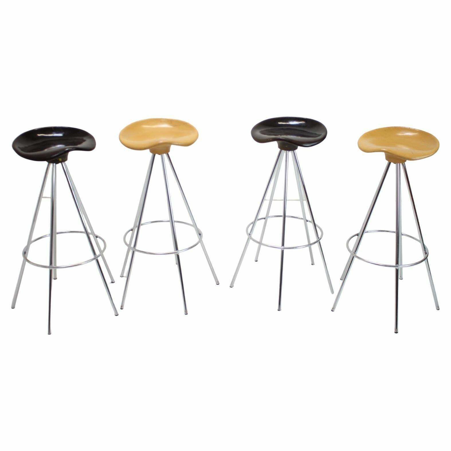 Set Of Four Beech Jamaica Bar Stools By Pepe Cortés, 1990s