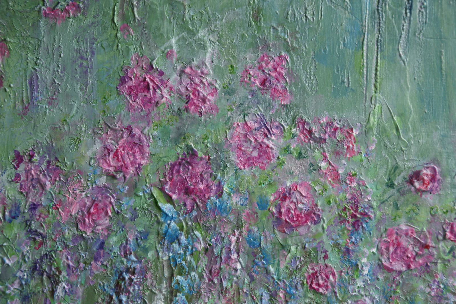 June Border.  Contemporary Impressionist Landscape By Carolyn Miller photo furniture
