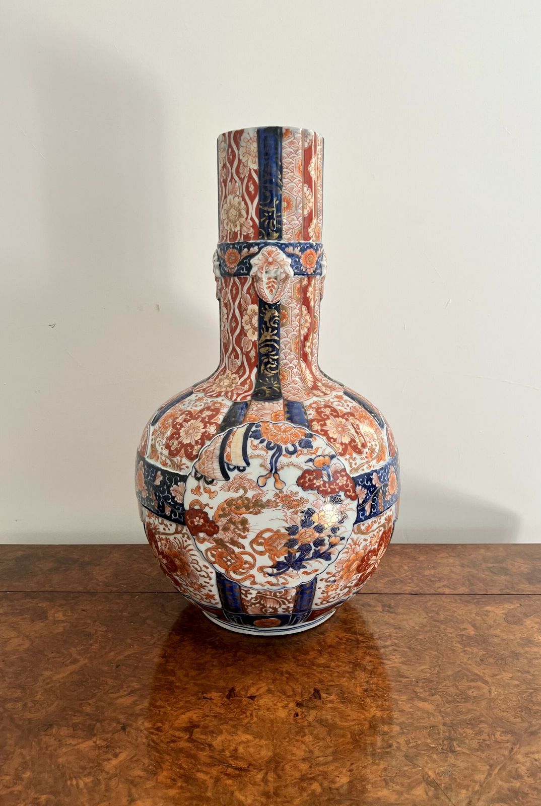 Superb Quality Unusual Large Antique 19th Century Japanese Imari Vase photo vintage