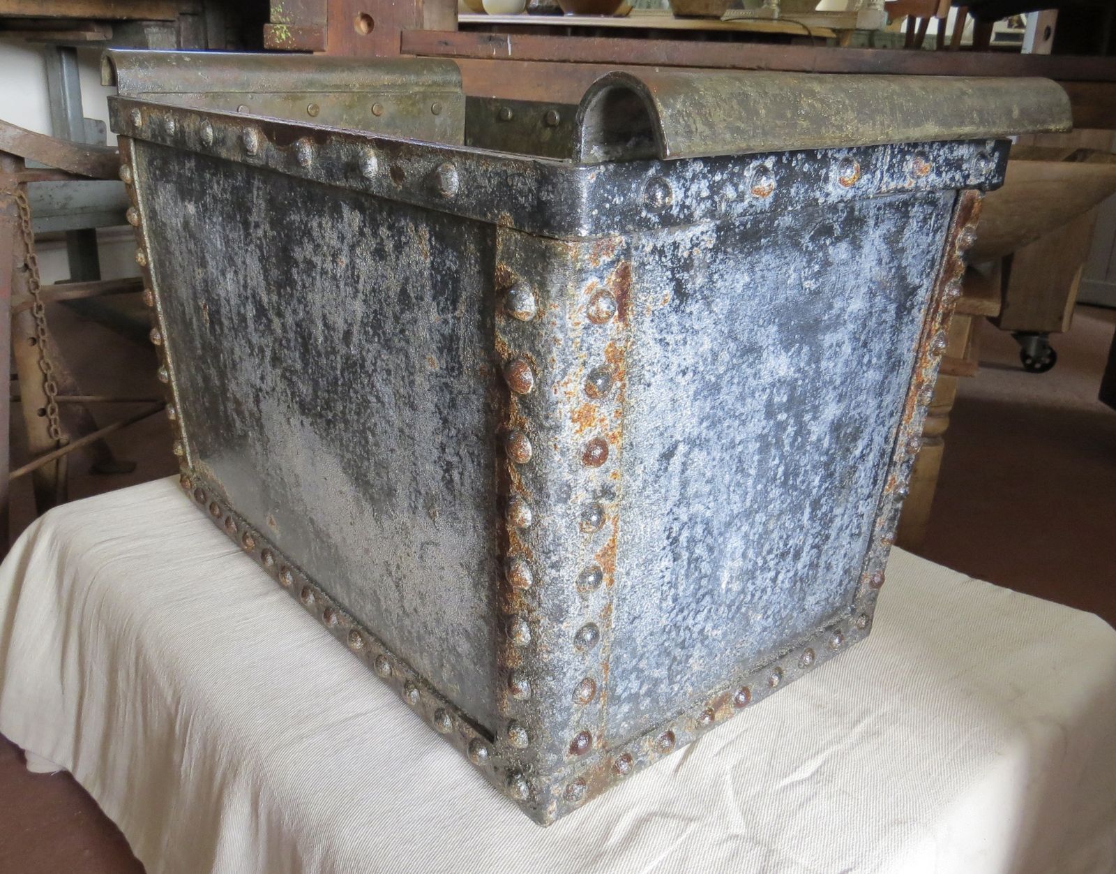 Galvanised Riveted Quencher / Trough 19th Century.