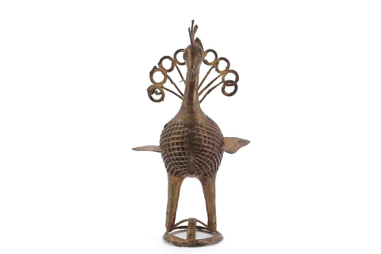 African Brass Bird Sculpture, 1970s / Ethnic Tribal Boho Chic Folk Bohemian Cabinet Of Curiosities photo Home Decor