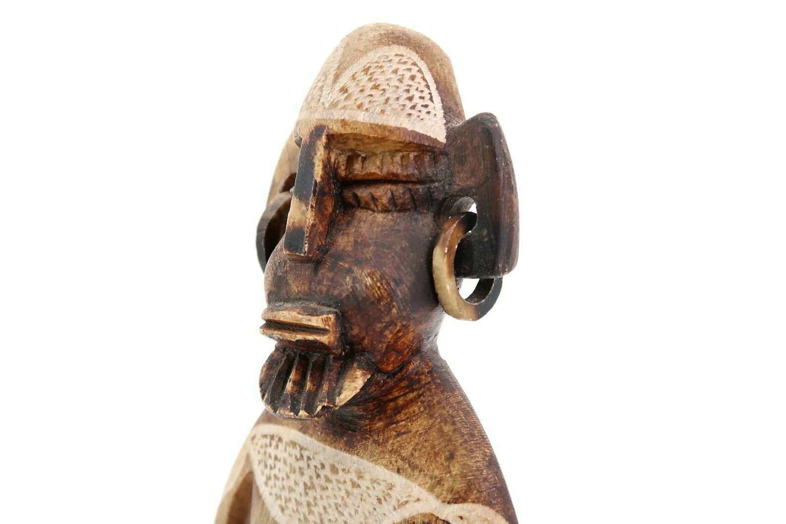 Moroccan Carved Stone Man Statue, 1970s / Boho Chic, Folk, Morocco, Sculpture, Art photo Art