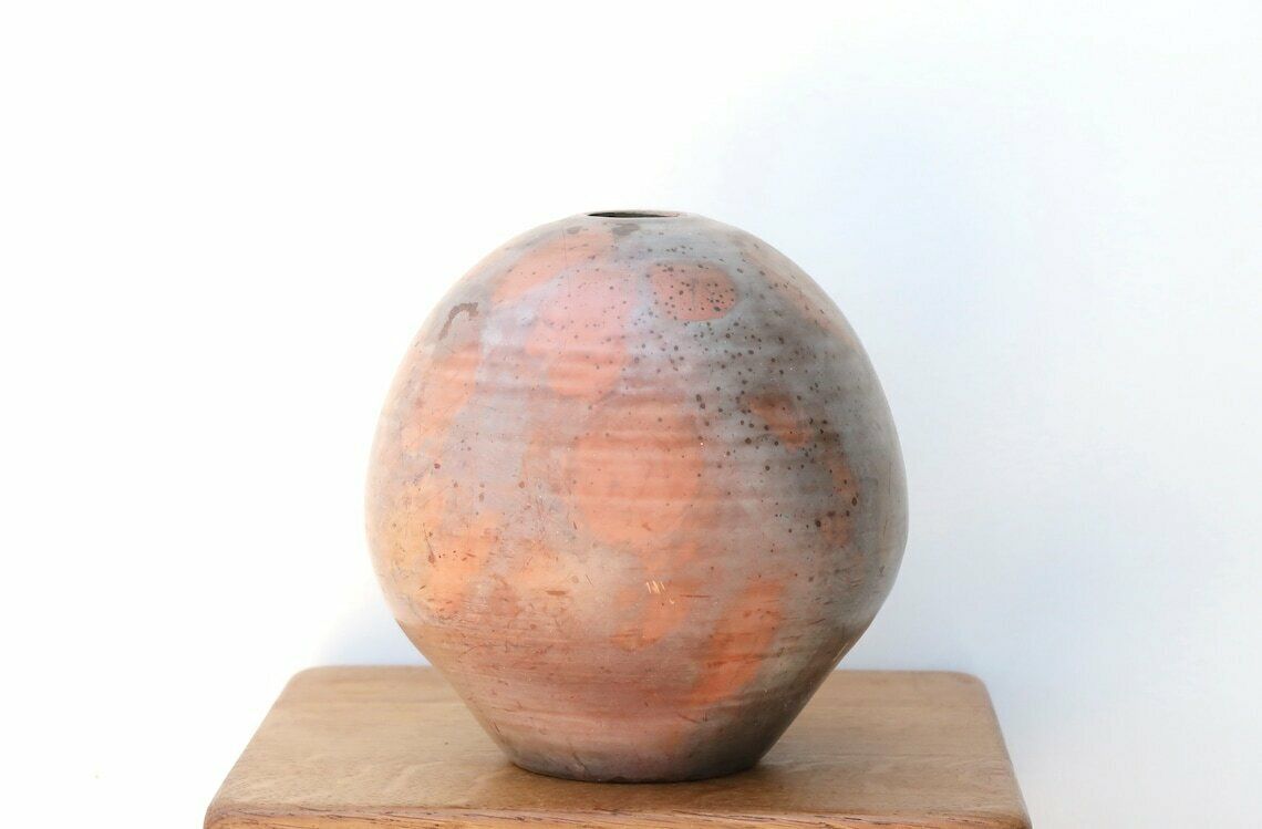 Vase en céramique française par Loul Combres, années 1980 / Boho Chic, Bohemian, Rustic, Country, Ball, Minimalist photo 353.0