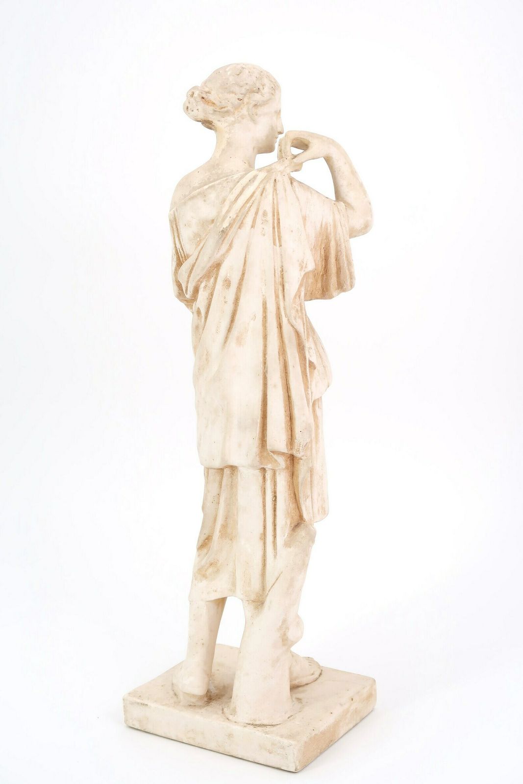 Plaster Statue Diane De Gabis, Goddess Artémis By Praxitèle, 1950s / Antique Greece, Greek Gods, Mythology, Woman, Art photo 599.0