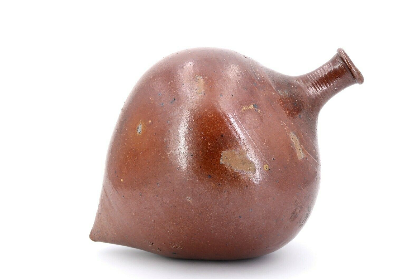 Pot en céramique française, forme de toupie, années 1950 / Vase, Wabi Sabi, poterie méditerranéenne, curiosité, coupe, Boho Chic photo for sale