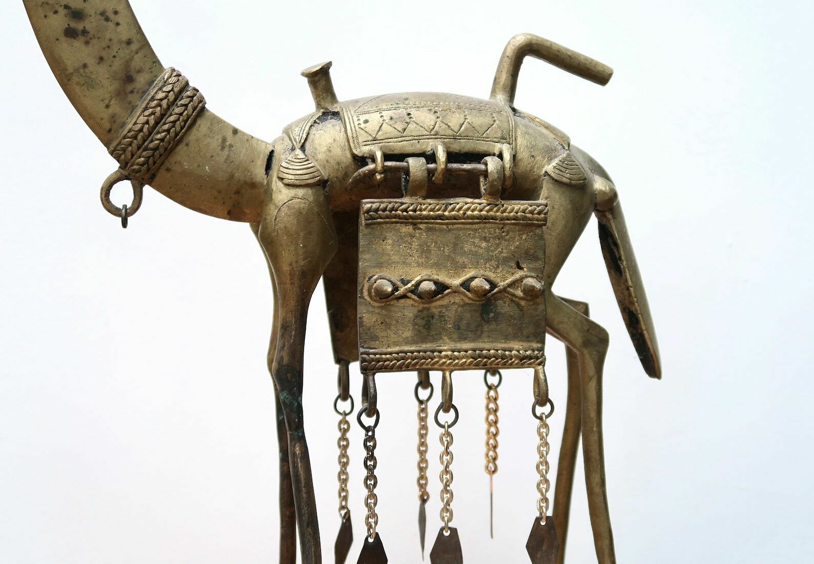 Grand chameau marocain en laiton, années 1970 / Sculpture, Maroc, Animal, Boho Chic, Bohemian, Folk photo for sale