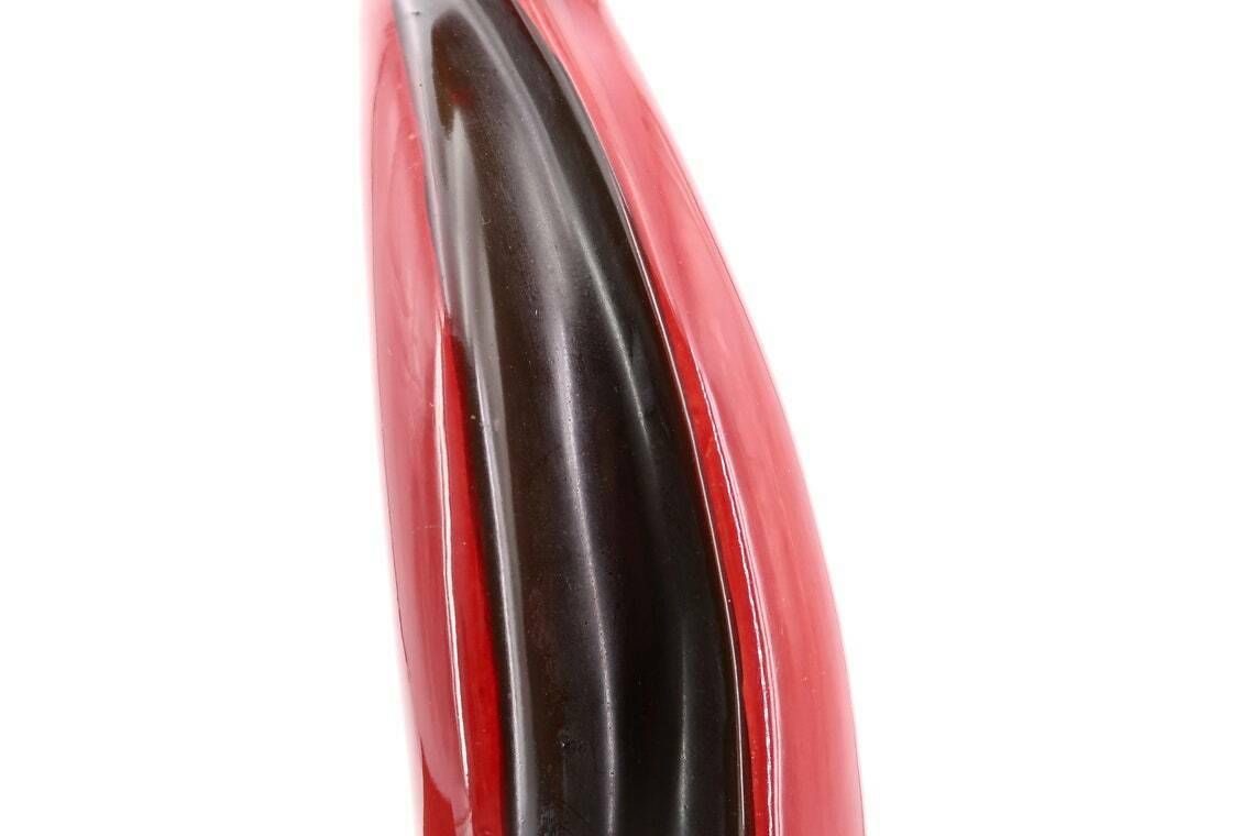 French Arched Ceramic Table Lamp, 1950s / Mid Century Modern, Black Bordeaux, Modernist, France photo 310.0