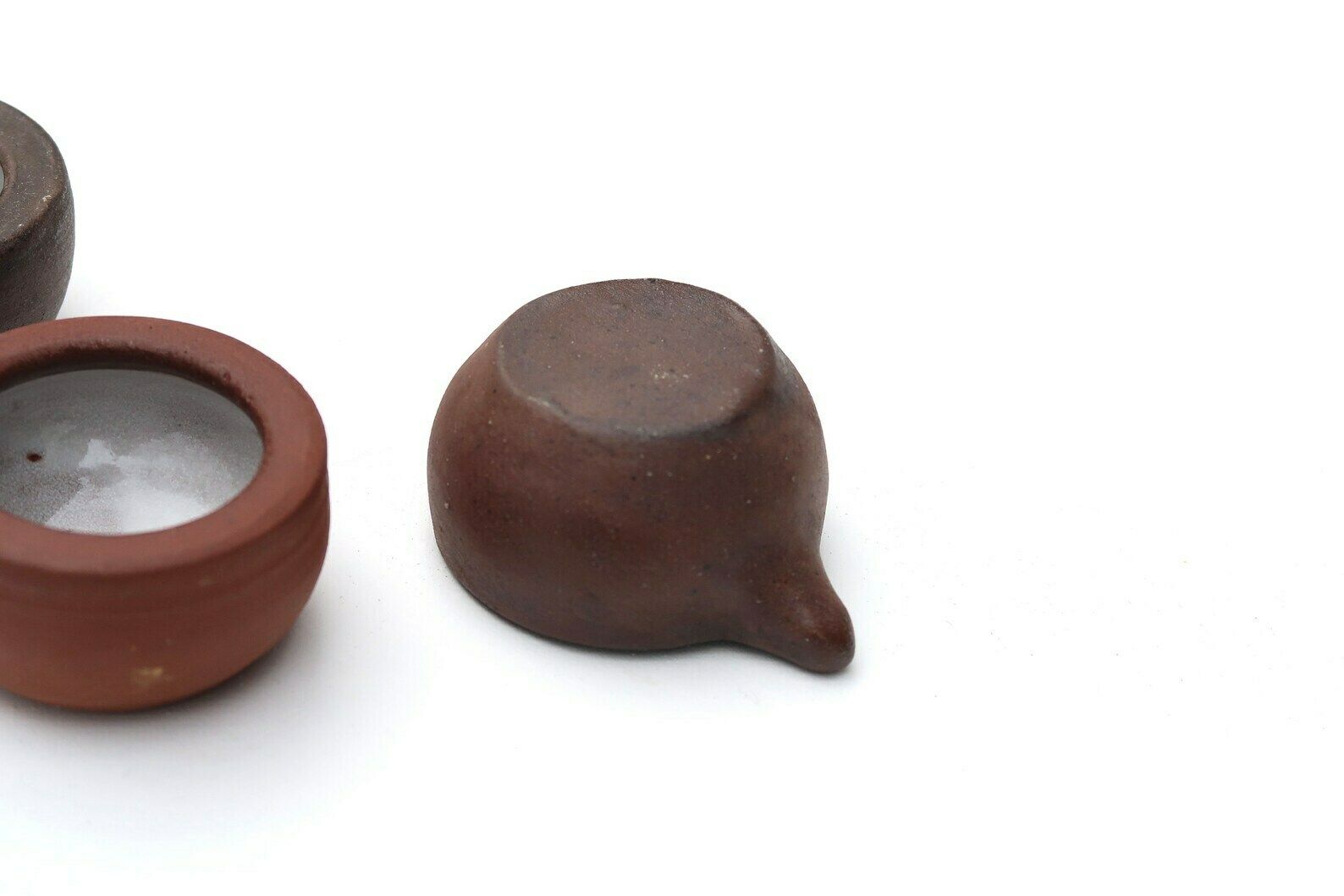 French Ceramic Egg Cups By Jeanne And Norbert Pierlot, Ratilly France, 1960s / Stoneware, Boho Chic, Country, Rustic, Wabi Sabi photo Home Decor