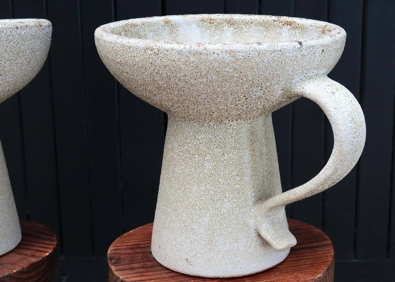 Huge White Ceramic Candleholder By Accolay, 1960s / Minimalist, Pure, French Pottery photo 845.0