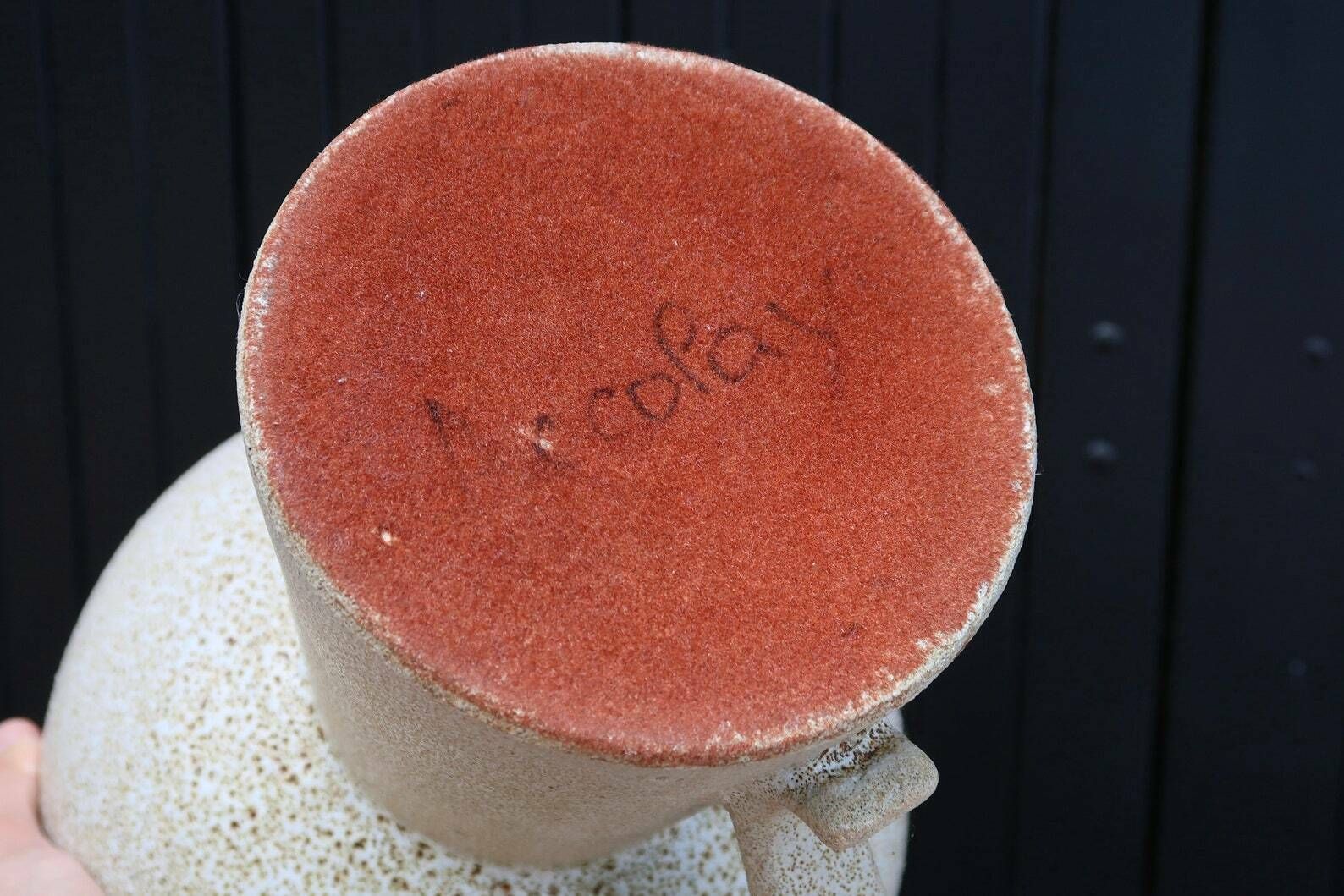 Huge White Ceramic Candleholder By Accolay, 1960s / Minimalist, Pure, French Pottery photo buy