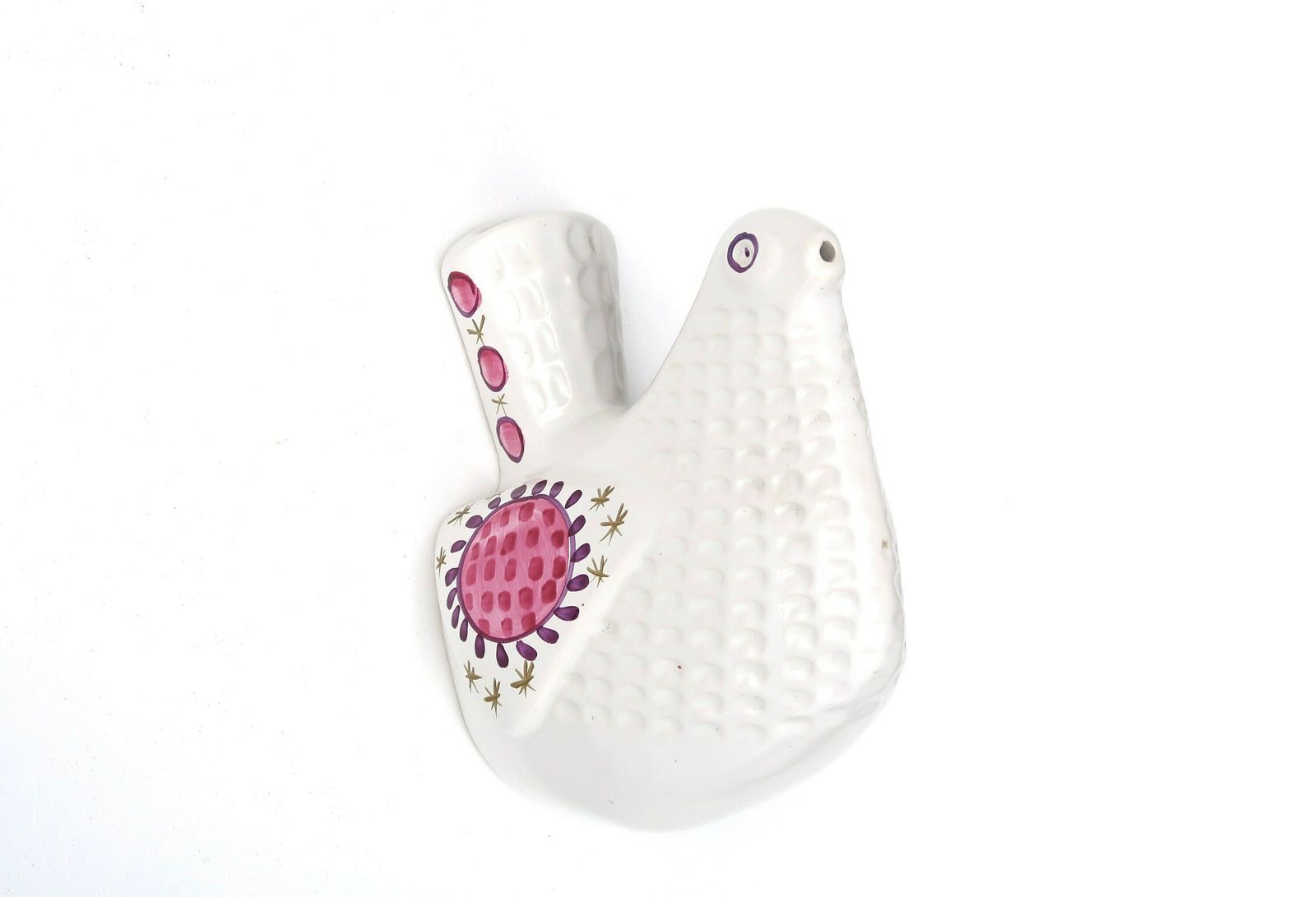 Dove, Ceramic Wall Twine Dispenser By Arthur Wood, 1970s / Bird Sculpture Boho Chic Kitchen Decor Pale Danish Style