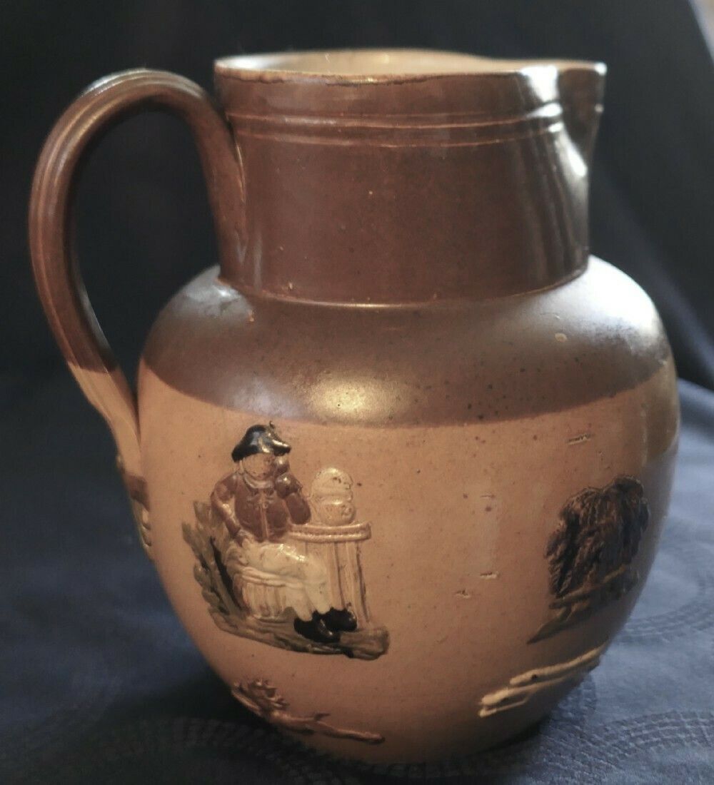 photo furniture Set Of 3 Rare Coloured Royal Doulton Stoneware Harvest Jugs