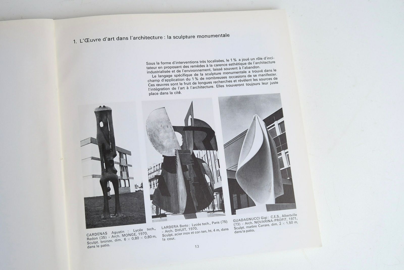 Book " L'art Et La Ville   Art Dans La Vie ", 1978 / Architecture, Sculpture, Alexander Calder, François Xavier Lalanne, Victor Vasarely photo vinterior