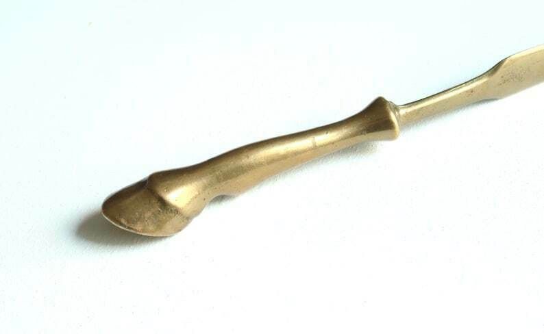 Brass Paper Knife, Horse Leg, 1970s photo for sale
