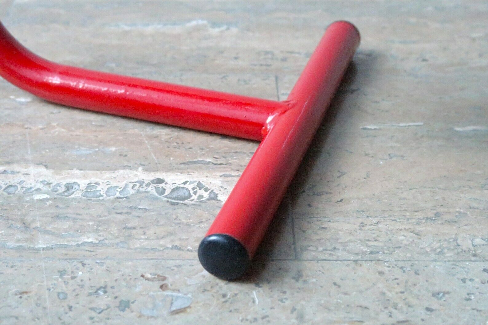 Red Tubular Table Lamp, 1980s / Primary Colors, Loft, Industrial, Design, Italy, Italian photo 321.0