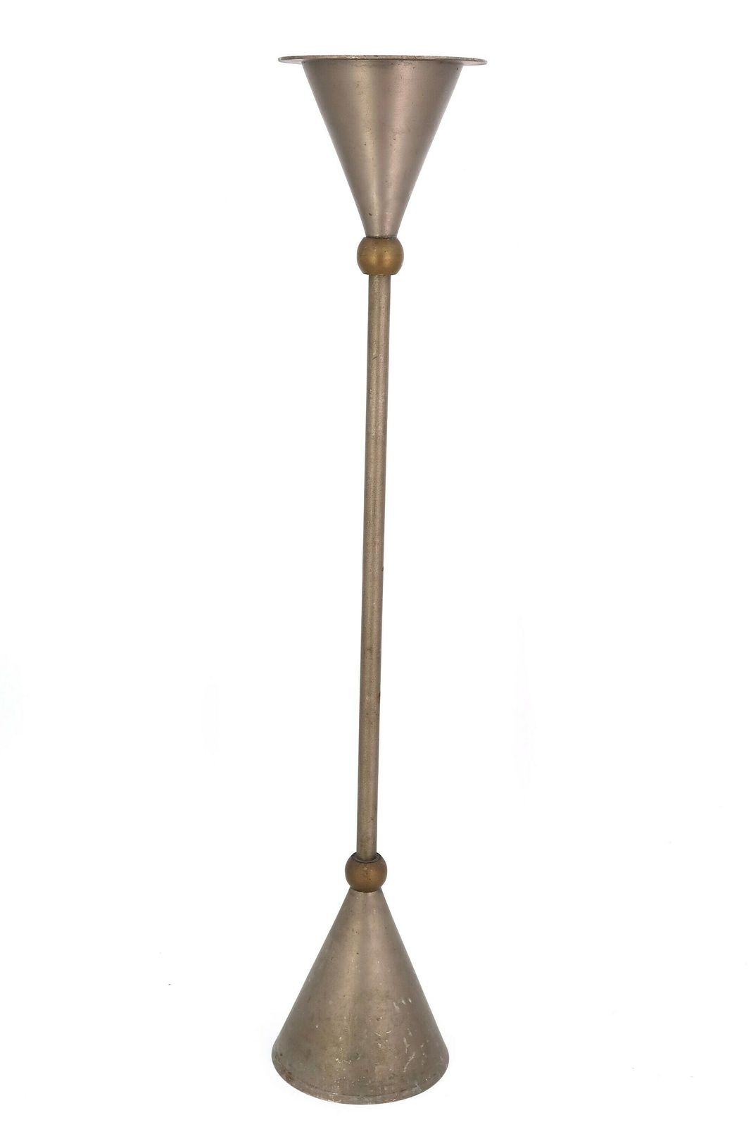 French Brass Xl Candleholder By Christian De Beaumont, 1970s / Large, Giant, Boho Chic, Folk, Design, Memphis Design photo for sale
