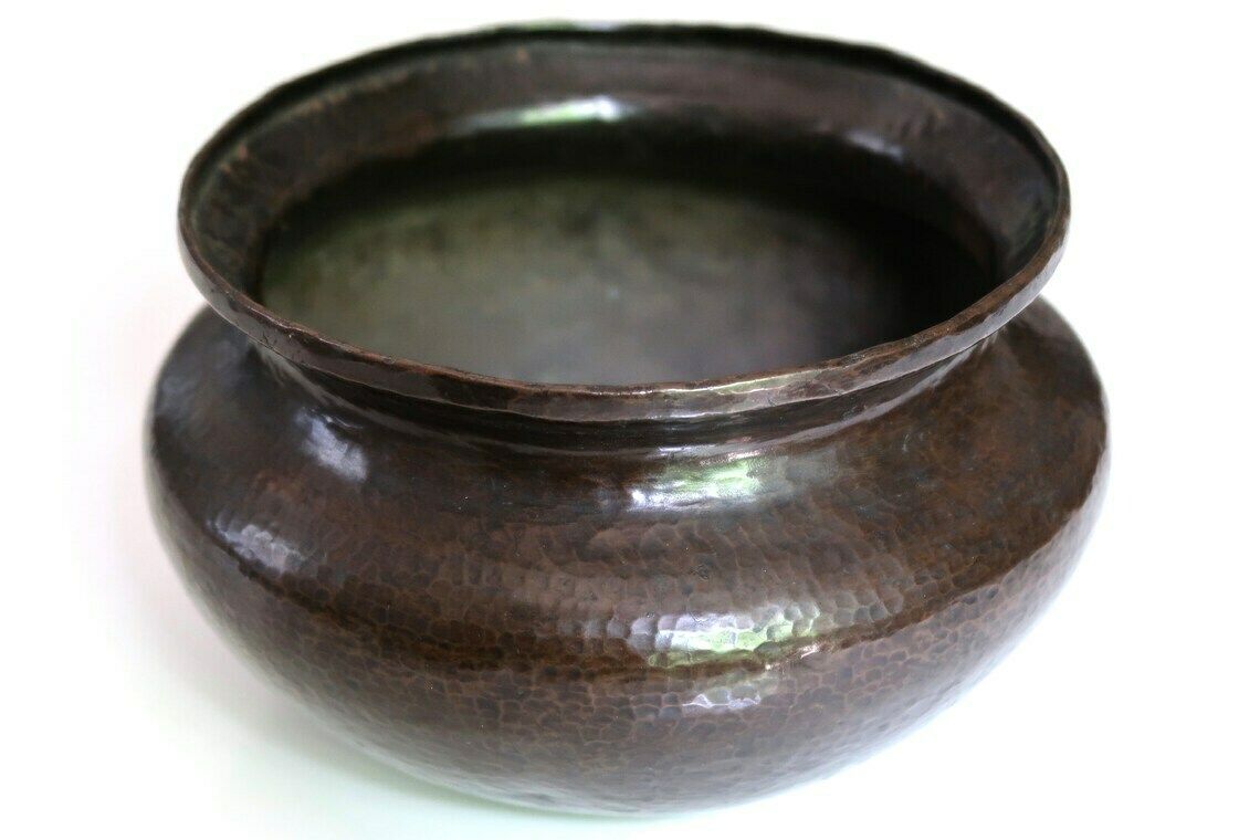 Marokkaans Gehamerd Koperen Doosje, Koperwerk, Jaren 1970 / Boho Chic, Folk, Tribal, Opbergen, Bohemian, Ethnic, Sieradendoos photo Woonaccessoires