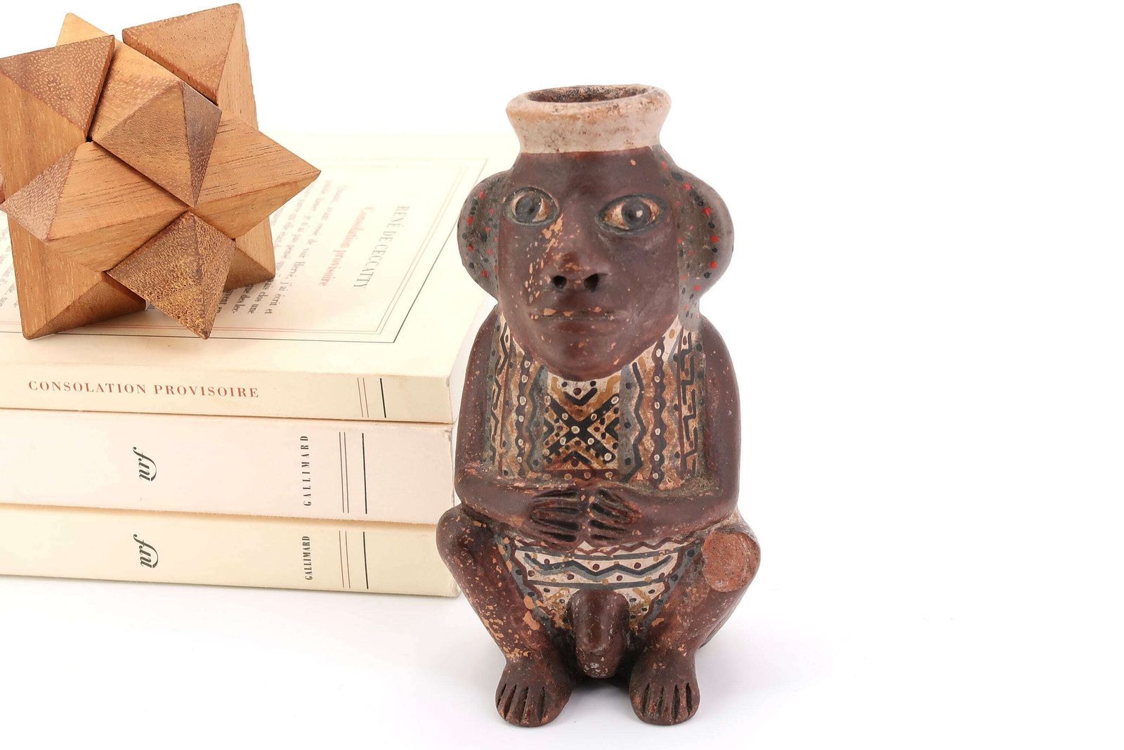 Peruaanse antropomorfe terracotta vaas, jaren 1970 / Sculptuur, Boho Chic, Primitieve Volkskunst, Tribale Kunst photo buy